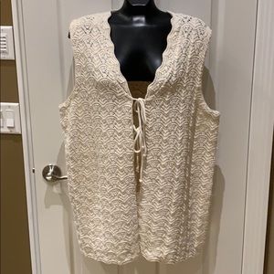 Long knit vest sweater